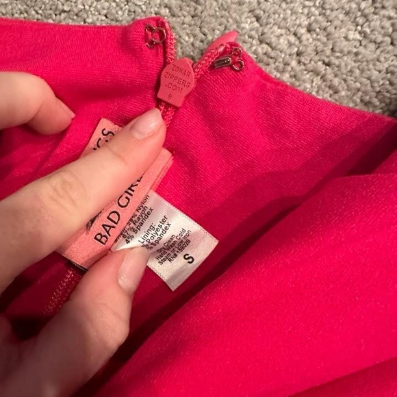 Vixen by Micheline Pitt Starlet Fuchsia Pink Fit-and-Flare Dress RARE - Picture 3 of 3